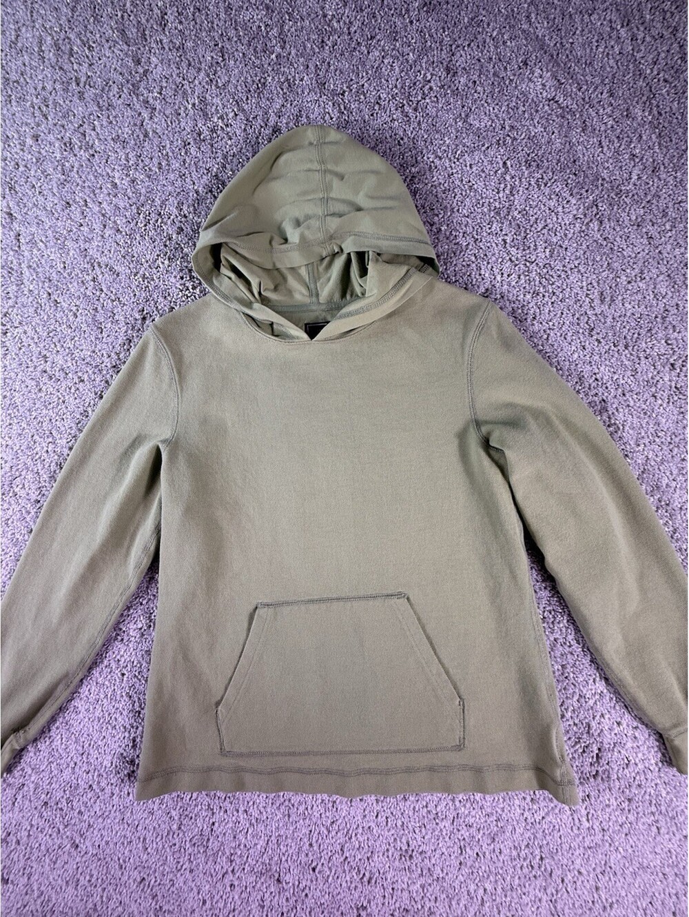 Eddie Bauer Women’s 100% Cotton Hoodie Shirt Size Medium Green Made In Macau